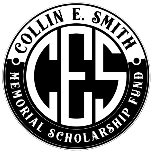 Logo of the Collin E. Smith Memorial Scholarship Fund, featuring the initials "CES" prominently displayed. This image represents the scholarship's commitment to supporting education and community development.
